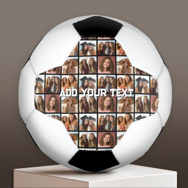 Balón De Fútbol Crear un Collage de fotos Personalizado - 6 fotos  (Custom Soccer Ball)