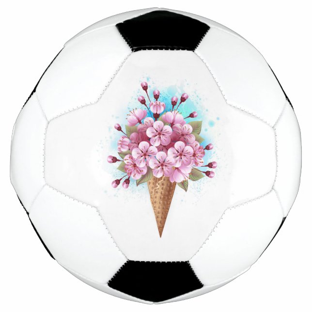 Balón De Fútbol Crema rosa de hielo Sakura Waffle Cone (Anverso)