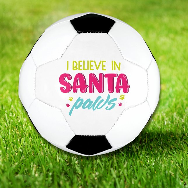 Balón De Fútbol Creo En Los Perros Mascotas De Santa Paws | NAVIDA (Subido por el creador)