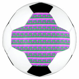 Balón De Fútbol Crepúsculo Rosa Verde Púrpura