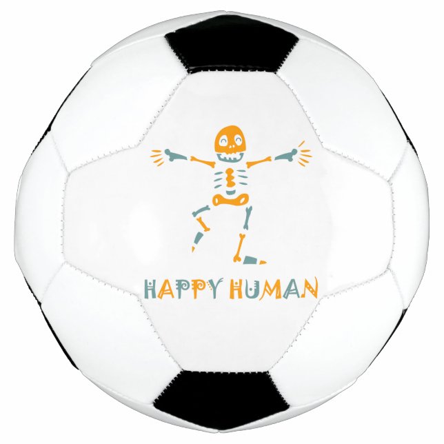 Balón De Fútbol Cubierta cerámica humana feliz (Anverso)