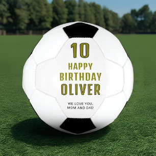 Balón De Fútbol Cumpleaños Feliz y Personalizado Moderno