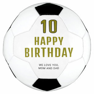 Balón De Fútbol Cumpleaños Feliz y Personalizado Moderno