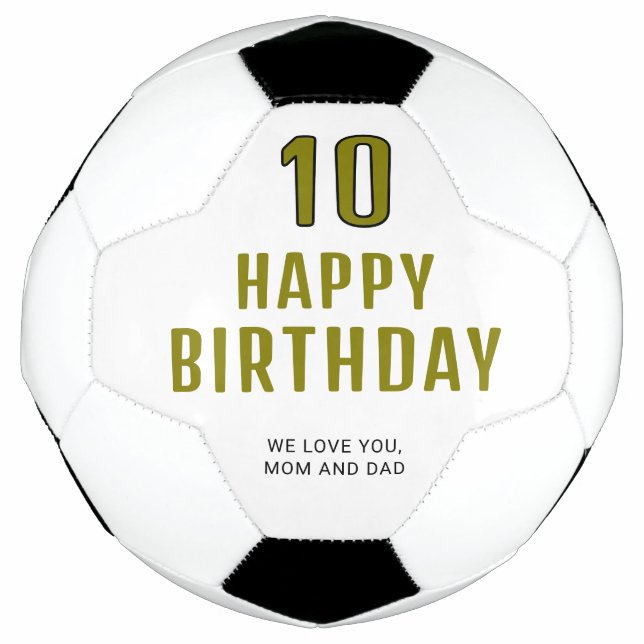 Balón De Fútbol Cumpleaños Feliz y Personalizado Moderno (Anverso)