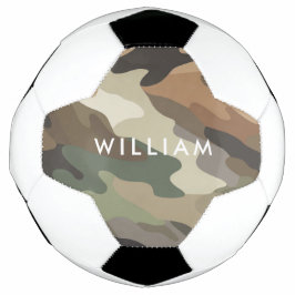 Balón De Fútbol Custom Name Camouflage Pattern Soccer Ball