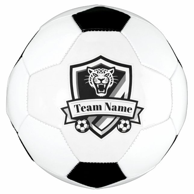 Balón De Fútbol Customisable Soccer Team Jaguar Logo Soccer Ball  (Anverso)