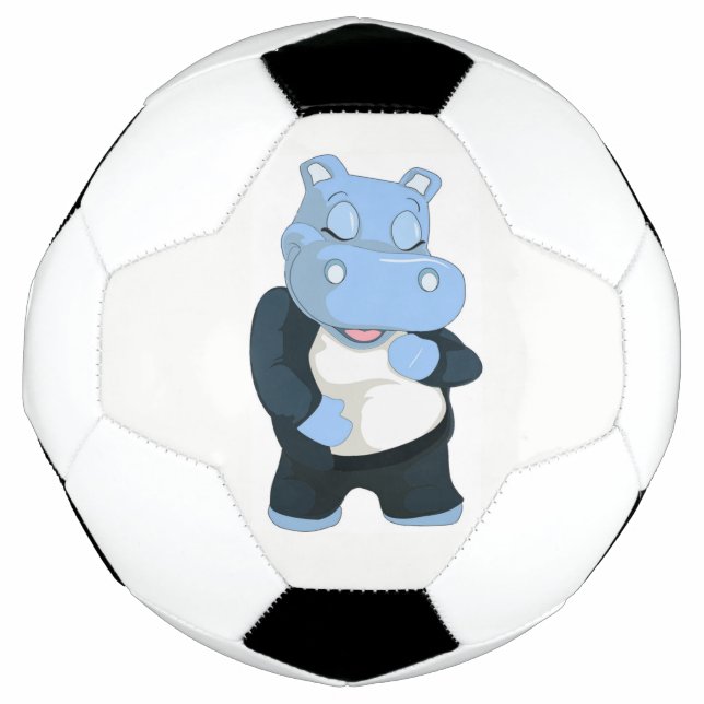 BALÓN DE FÚTBOL CUTE AZUL HIPPO (Anverso)