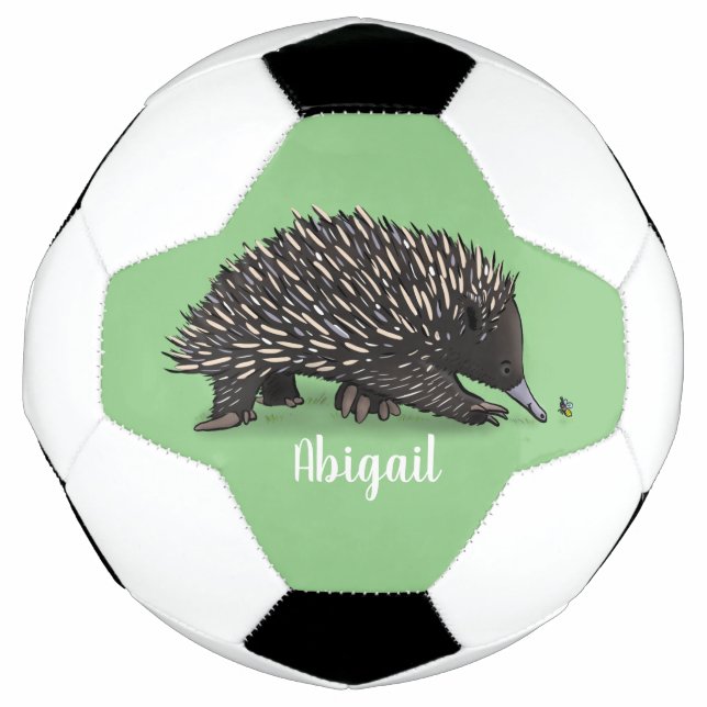 Balón De Fútbol Cute echidna con ilustracion de personalizado de a (Anverso)