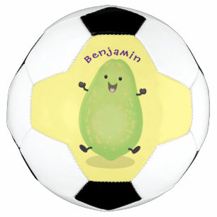 Balón De Fútbol Cute kawaii papaya paw personalizado ilustracion