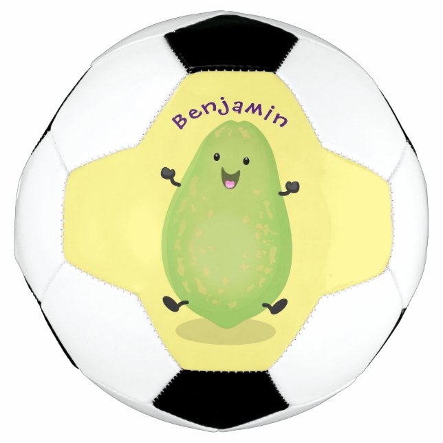 Balón De Fútbol Cute kawaii papaya paw personalizado ilustracion (Anverso)