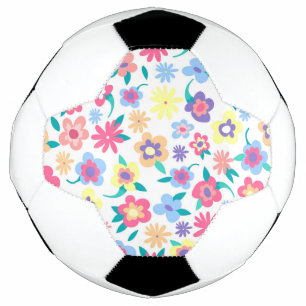 Balón De Fútbol Cuto colorido cuenco de flores primavera