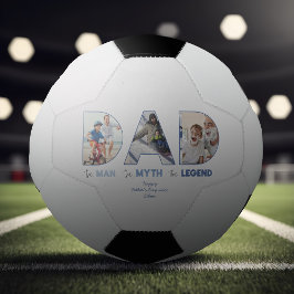 Balón De Fútbol DAD El Hombre Mito Leyenda Foto De Gradiente Azul