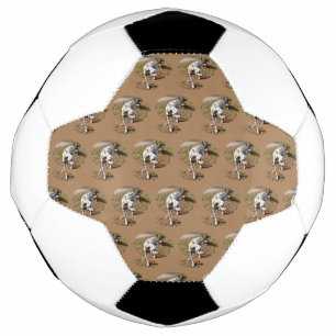 Balón De Fútbol Dalmatiano marrón,