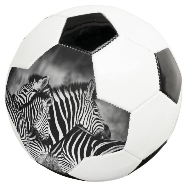 Balón De Fútbol Dazzle de cebra (Tres cuartos)