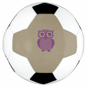 Balón de Fútbol de Búho Púrpura
