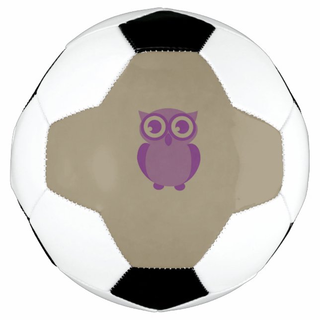 Balón de Fútbol de Búho Púrpura (Anverso)