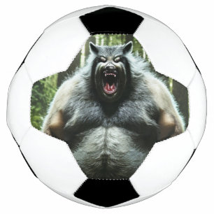 Balón de fútbol de Hombre Lobo Que Se Comió Todo E