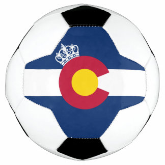 Balón de fútbol de la corona de la bandera de Colo