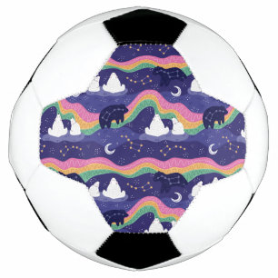 Balón de fútbol de las auroras boreales