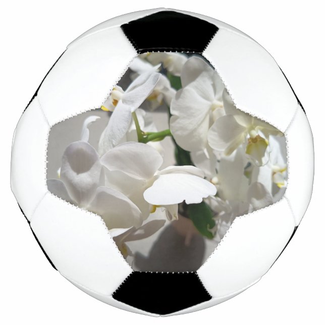 Balón de Fútbol de Orquídea Blanca (Anverso)