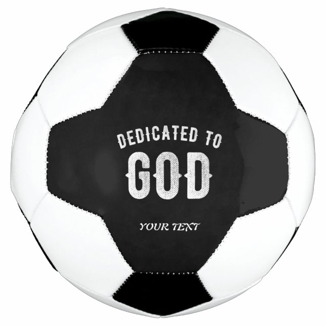 BALÓN DE FÚTBOL DEDICADO A DIOS PERSONALIZABLE GUAY TEXTO BLANCO (Anverso)