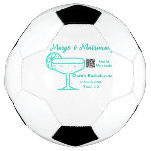 Balón De Fútbol Despedida de soltera Turquoise Margs & Matrimony
