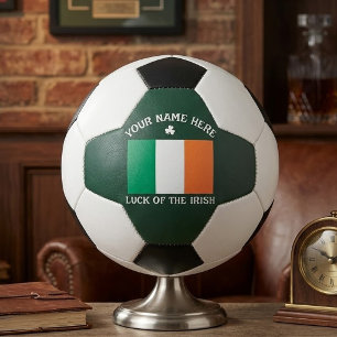 Balón De Fútbol Día de San Patricio Bandera de Irlanda Nombre Pers