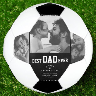 Balón De Fútbol Día del Collage de fotos del Mejor Papá Personaliz