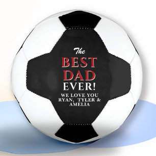 Balón De Fútbol Día del mejor padre de los blancos negros modernos