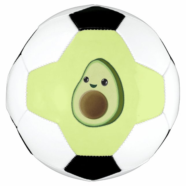 Balón De Fútbol Dibujo de aguacate para bebé kawaii (Anverso)