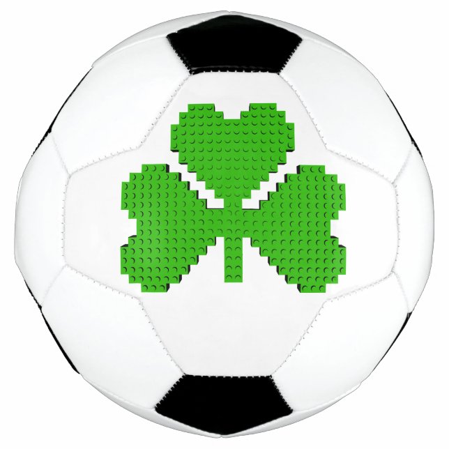 Balón De Fútbol Dibujo de bloques de construcción de Shamrock (Anverso)