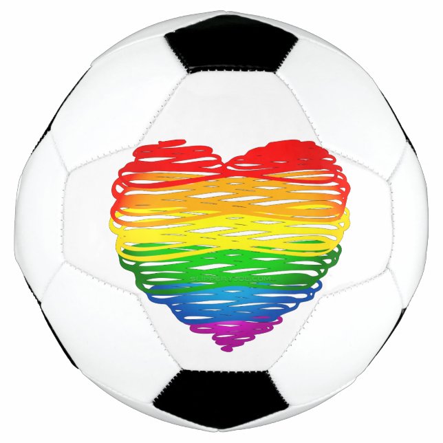 Balón De Fútbol Dibujo de la forma del corazón garabateado por el  (Anverso)