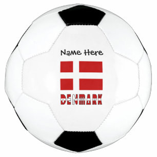 Balón De Fútbol Dinamarca Bandera Danesa Personalizada 