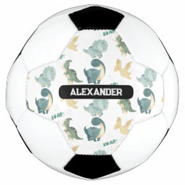 Balón De Fútbol Dinosaurio con nombre personalizado personalizado 