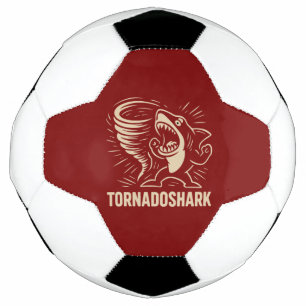 Balón De Fútbol Diseño artístico de tornado de tiburón feroz para