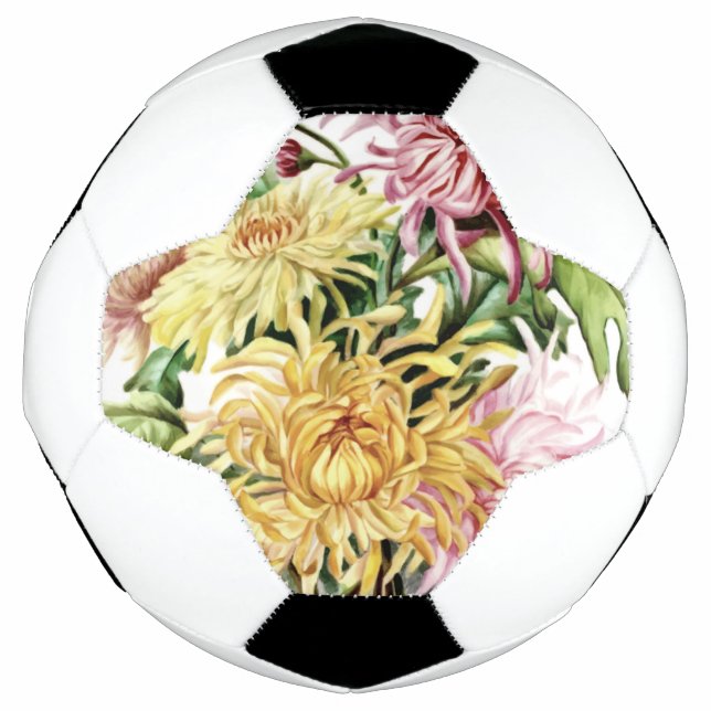 BALÓN DE FÚTBOL DISEÑO DE FLORES (Anverso)