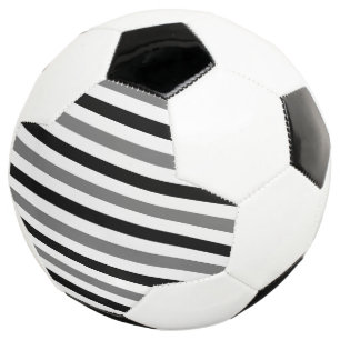 Balón De Fútbol Diseño de rayas blancas y negras Ahs