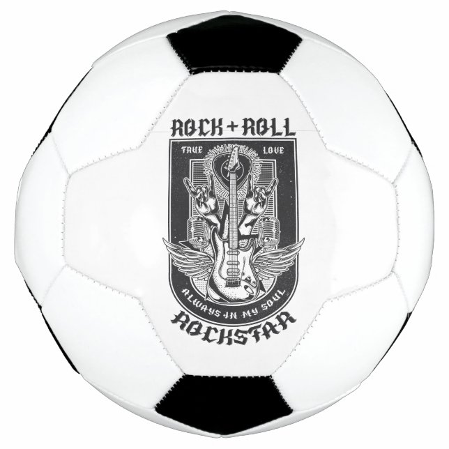 Balón De Fútbol Diseño de rock de guitarra (Anverso)