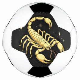 Balón De Fútbol Diseño de Zodiaco Escorpión Dorado con Ornamentos