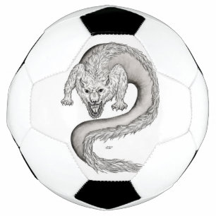 Balón De Fútbol Diseño en blanco y negro de Wolfdragon
