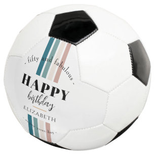 Balón De Fútbol Diseño Minimalista de cumpleaños en colores pastel