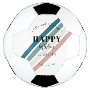 Balón De Fútbol Diseño Minimalista de cumpleaños en colores pastel