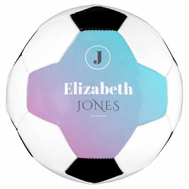 Balón De Fútbol Diseño minimalista en tonos pastel (Anverso)