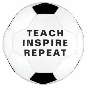 Balón De Fútbol Diseño Motivacional Enseñar Inspirar Repetir