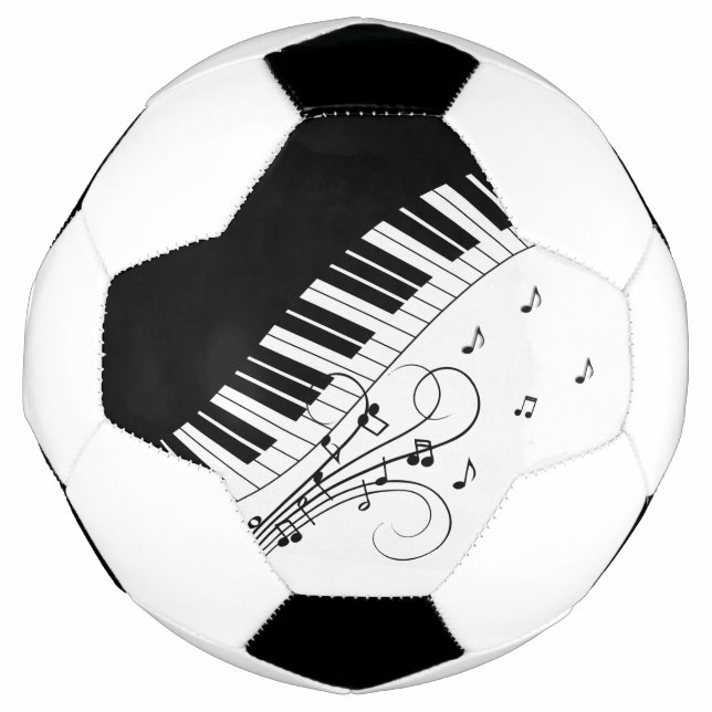 Balón De Fútbol Diseño musical de teclado de piano (Anverso)