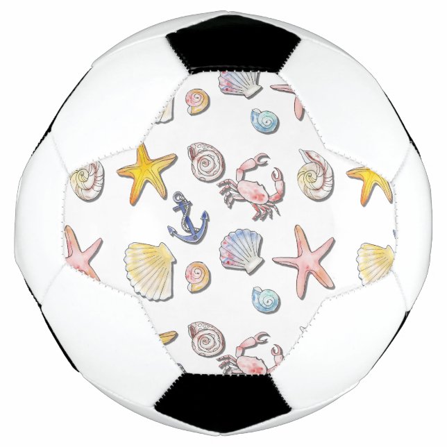 Balón De Fútbol Diseño sencillo de playa (Anverso)