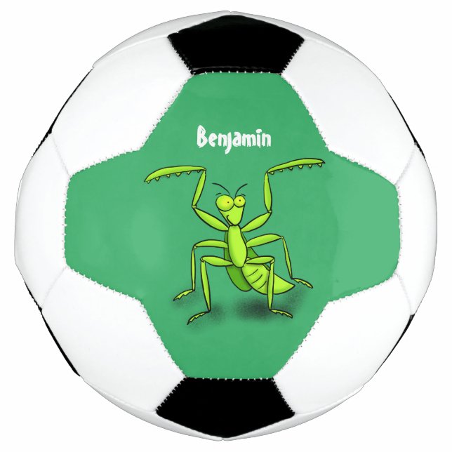 Balón De Fútbol Divertido ilustracion personalizado de mantis de o (Anverso)