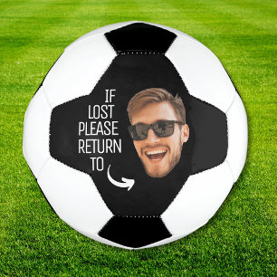 Balón De Fútbol Divertido Si se pierde vuelva a la foto de la cara