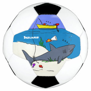 Balón De Fútbol Divertido tiburón durmiente y personalizado de pes