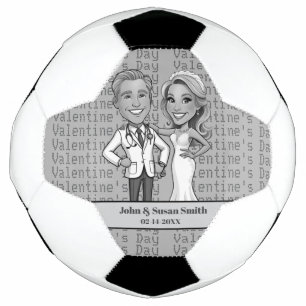 Balón De Fútbol doctor love CARTOON COUPLE grey